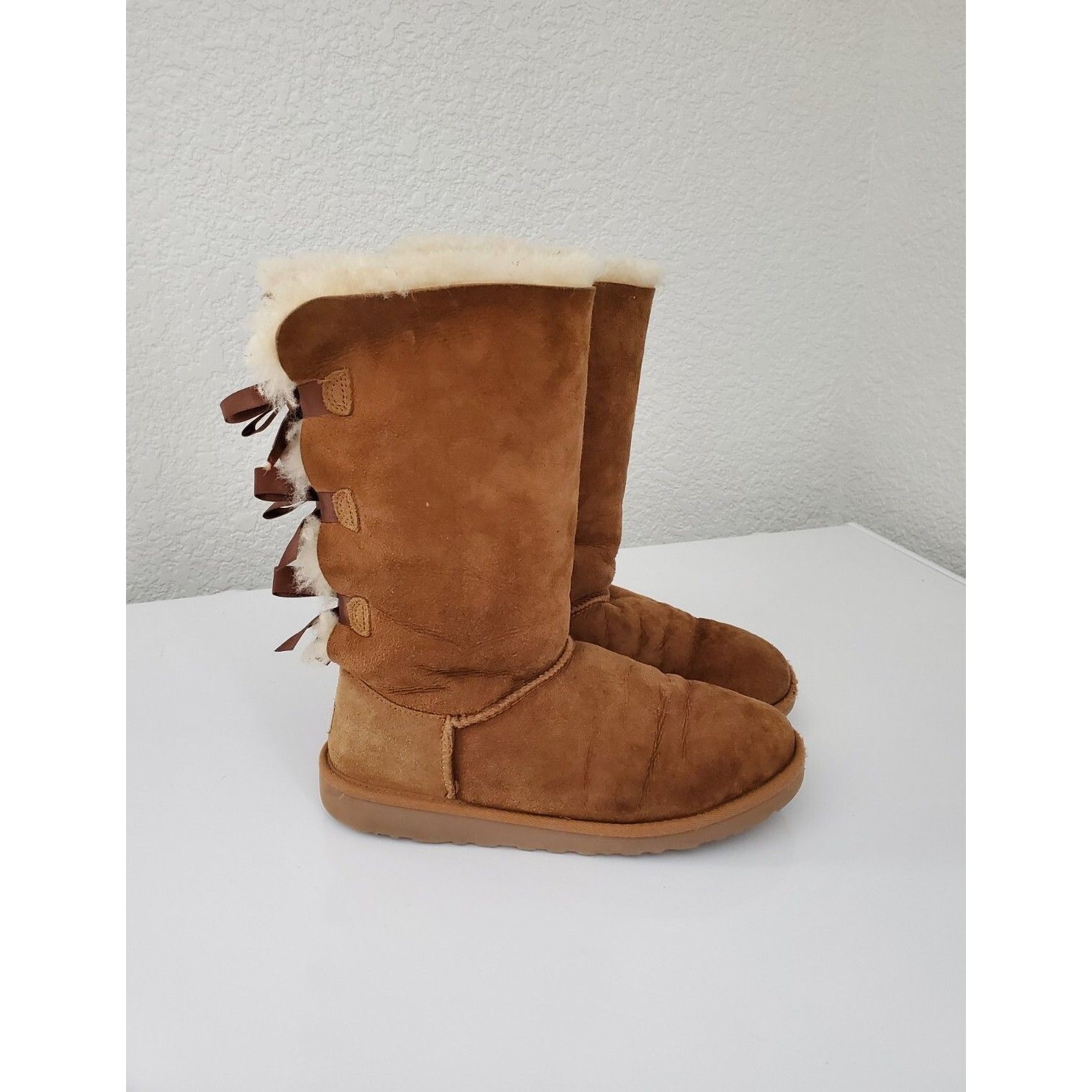 Ugg Bailey Bow Tall Ii Boots Women's Size 6 Brown Chestnut 1007309y